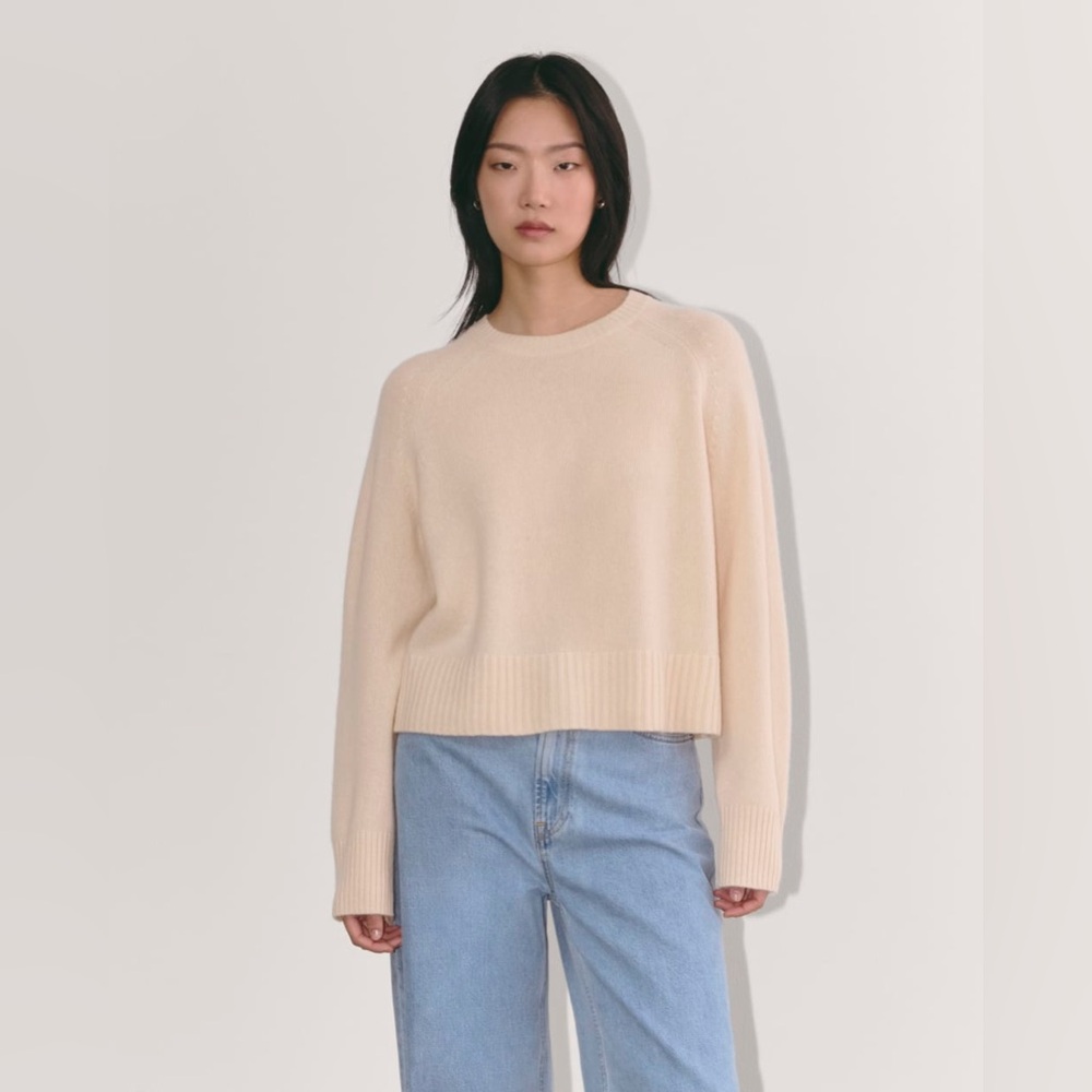 Everlane Cream Crew Neck Sweater